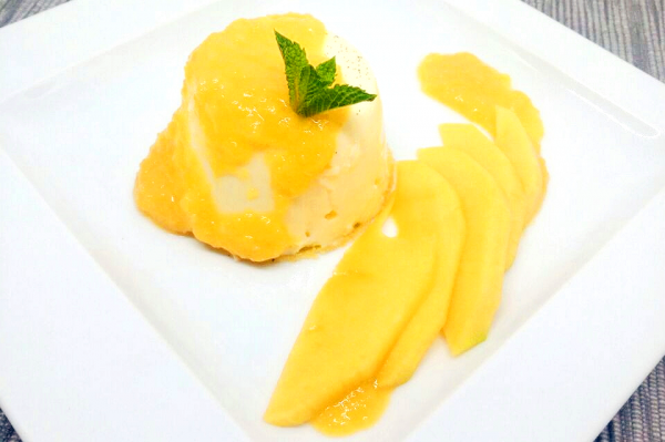 flanmango Flan casero con mango