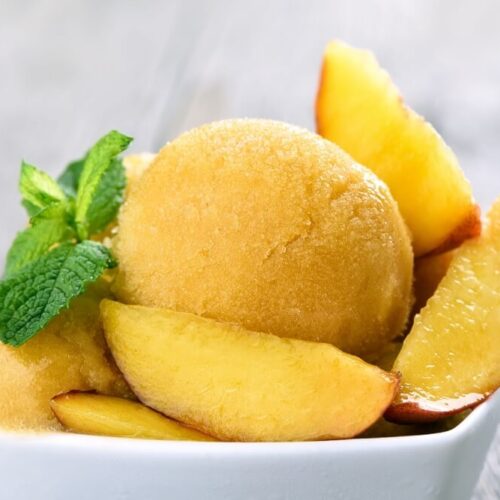 Helado de melocotón