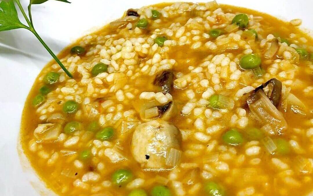 Arroz Caldoso con Puerro y Setas