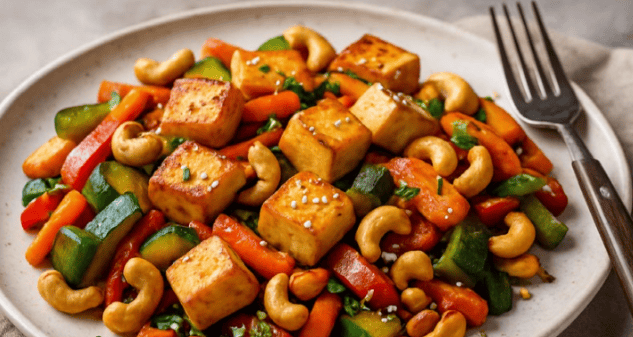 tofu con verduras