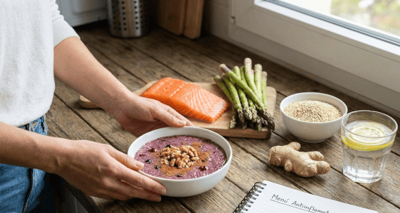 Menú dieta antiinflmatoria
